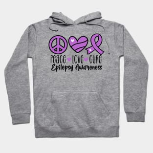 Peace Love Cure Epilepsy Hoodie